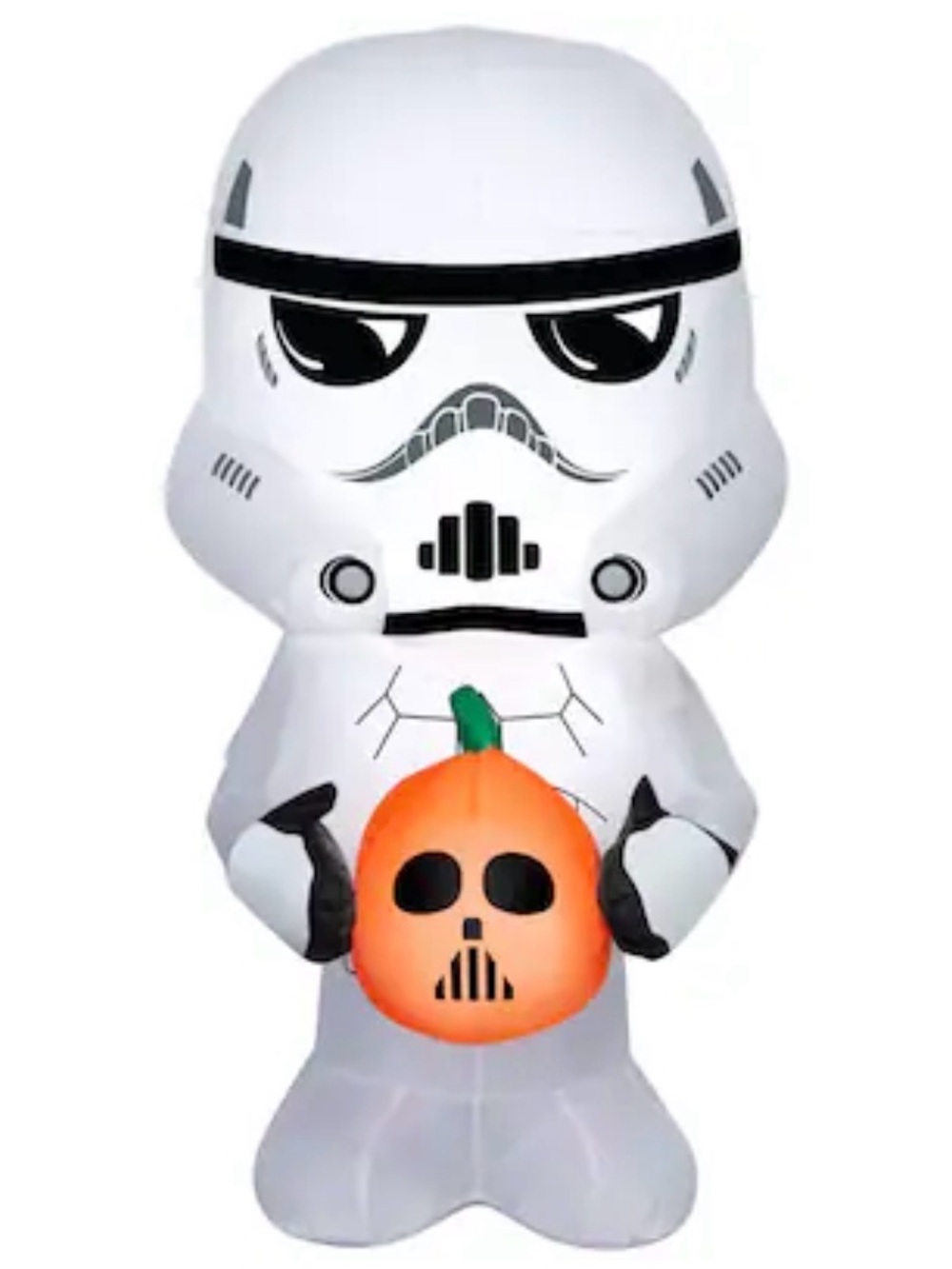 Exclusive New Disney STAR WARS 3-ft Storm Trooper Holding Pumpkin Inflatable